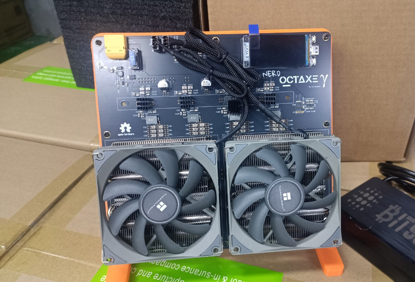 OctAxe 9.6 TH/s Bitcoin Miner – Ultra-Efficient Solo Mining ASIC (160W • Quiet • Home Mining Ready)